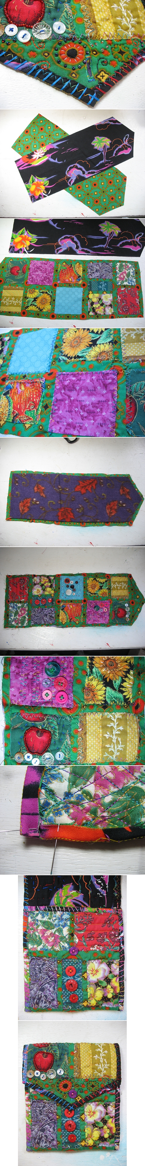 How to sew DIY journal cover or bag step by step tutorial instructions