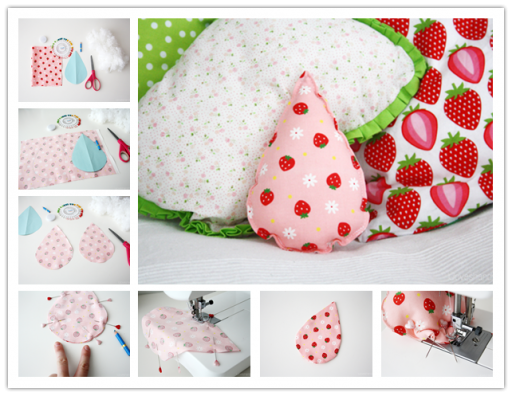 How to sew cute DIY raindrop baby rattle step by step tutorial instructions