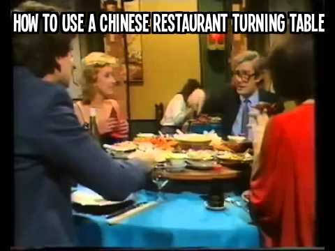 How to use a Chinese restaurant turning table