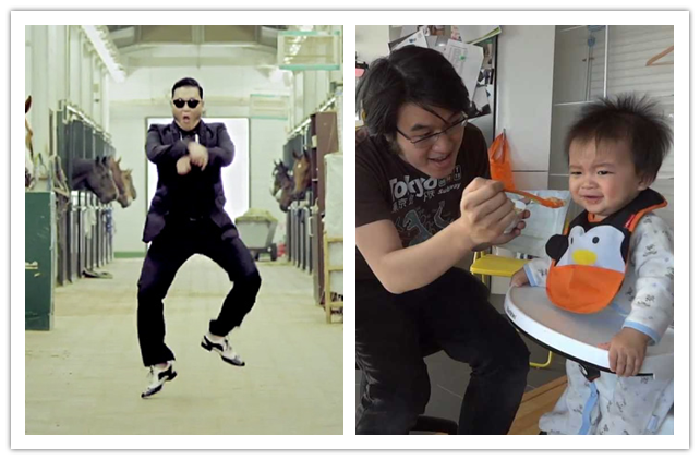 Power of Gangnam style - How does baby Benjamin react to it