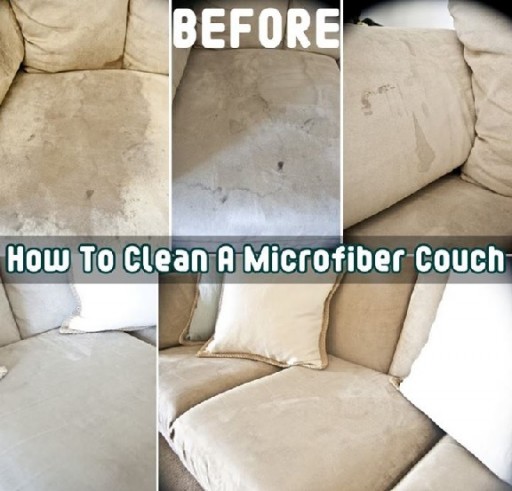 How to clean a microfiber couch step by step DIY tutorial instructions