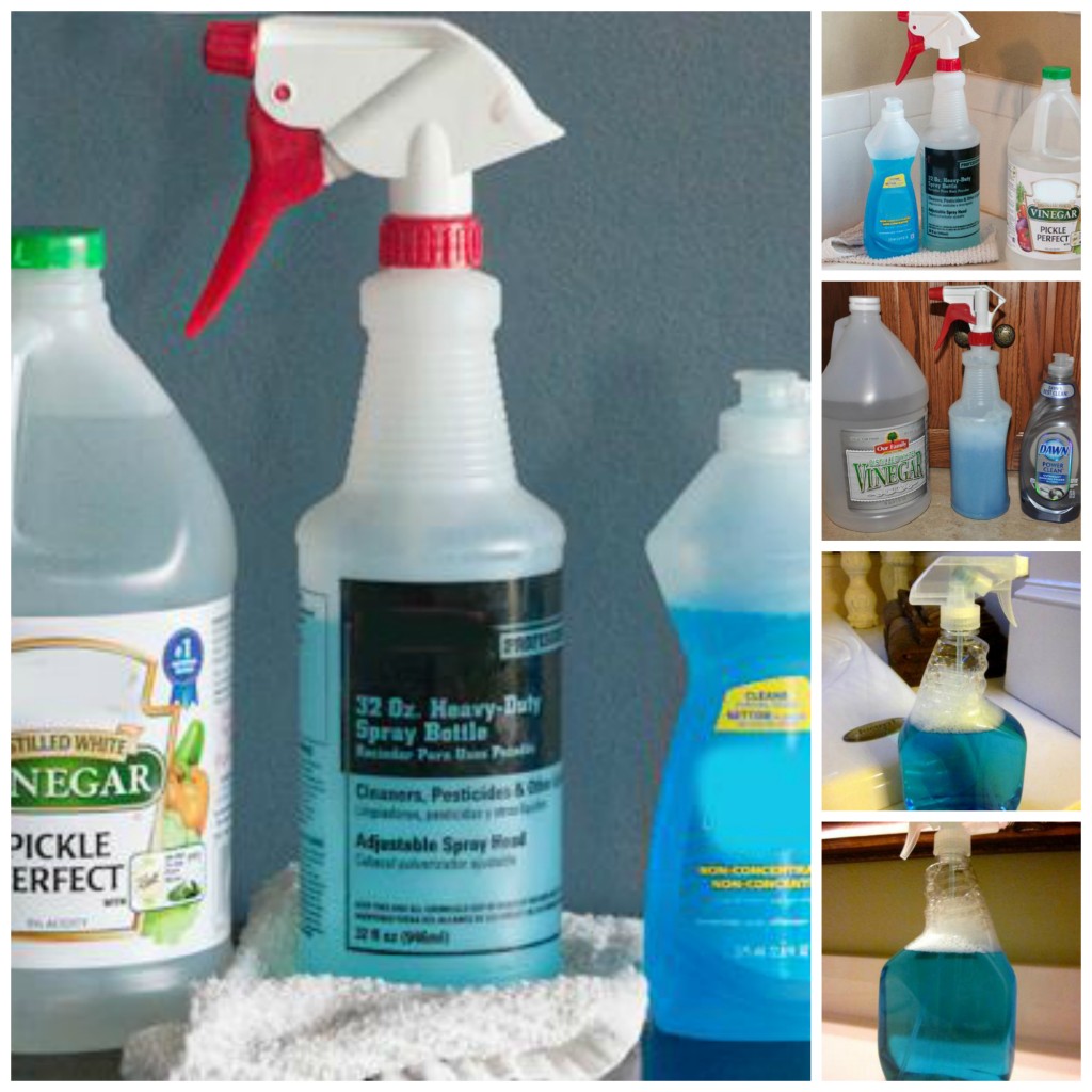 How to make magic DIY tub and shower cleaning solution step by step tutorial instructions