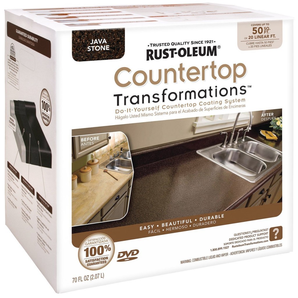 How to transform kitchen cabinets and countertop with Rust-Oleum Countertop Transformations Kit step by step DIY tutorial instructions 2