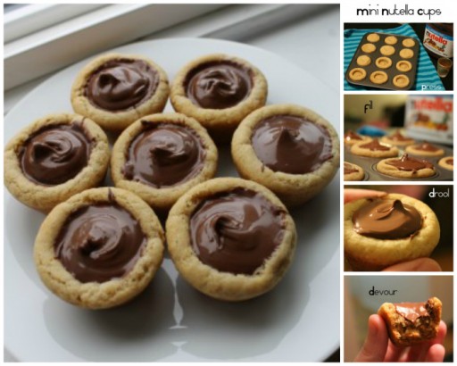 Culinary school - How to make DIY mini nutella cookie cups step by step tutorial instructions