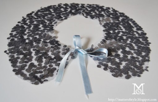 How to make DIY Peter Pan collar step by step tutorial instructions and free pattern