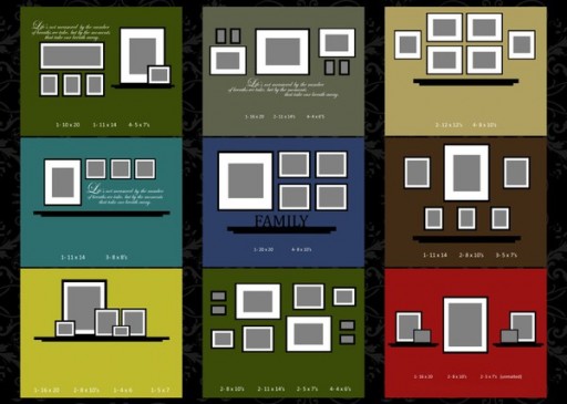 How to arrange photo gallery frame wall layouts 2
