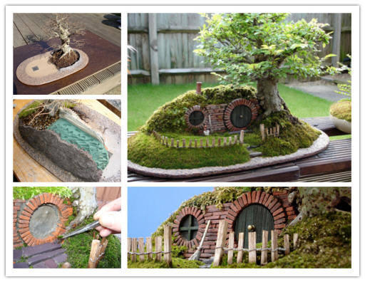 How to make DIY baggins bonsai hobbit home