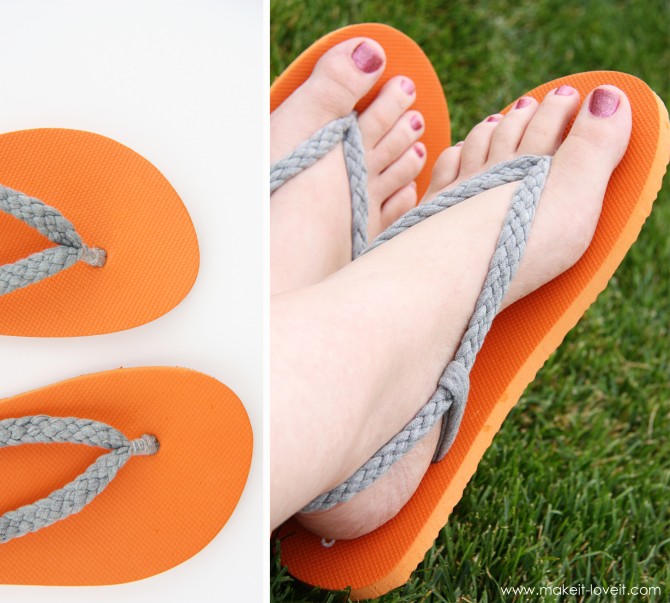 How To Make Braided Strap Flip Flops Step By Step DIY Tutorial Instructions