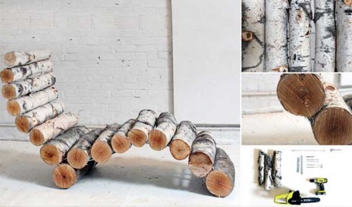 How To Make Rustic Log Lounger Step By Step DIY Tutorial Instructions