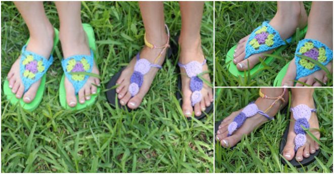 Crochet Flip Flops Step By Step Instructions