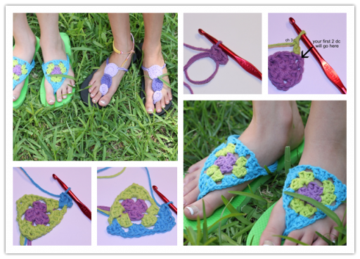How To Crochet Flip Flops Step By Step Instructions