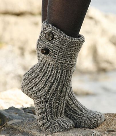 How To Knit Women Boots 2