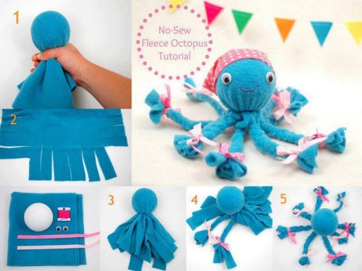 Adorable No-Sew Fleece Octopus Craft Tutorial