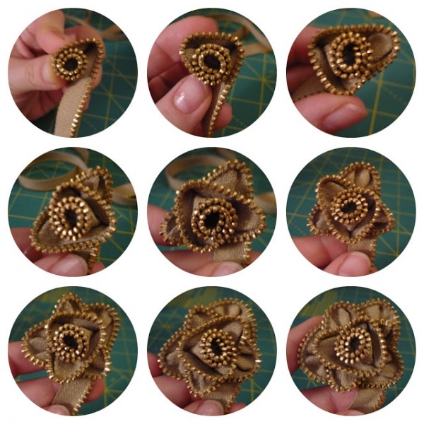 How To Make DIY Zipper Roses