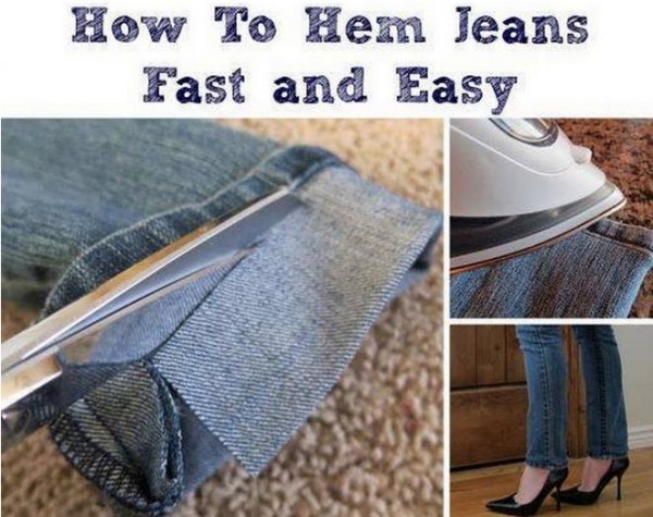 How to hem jeans fast and easy 2