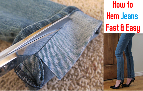 How to hem jeans fast and easy 3