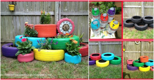 Recycled Tire Planters