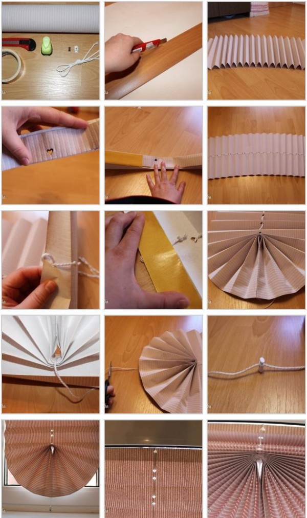 DIY Pull-Up Paper Window Blinds 1