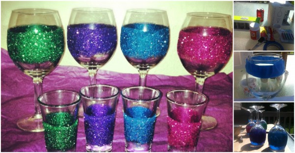 Glittering Wine Glass Tutorial
