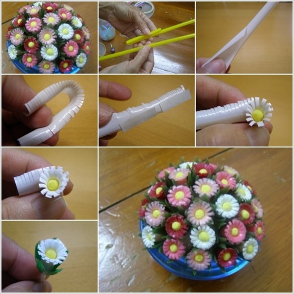 How To Turn Drinking Straws Into Amazing Daisies