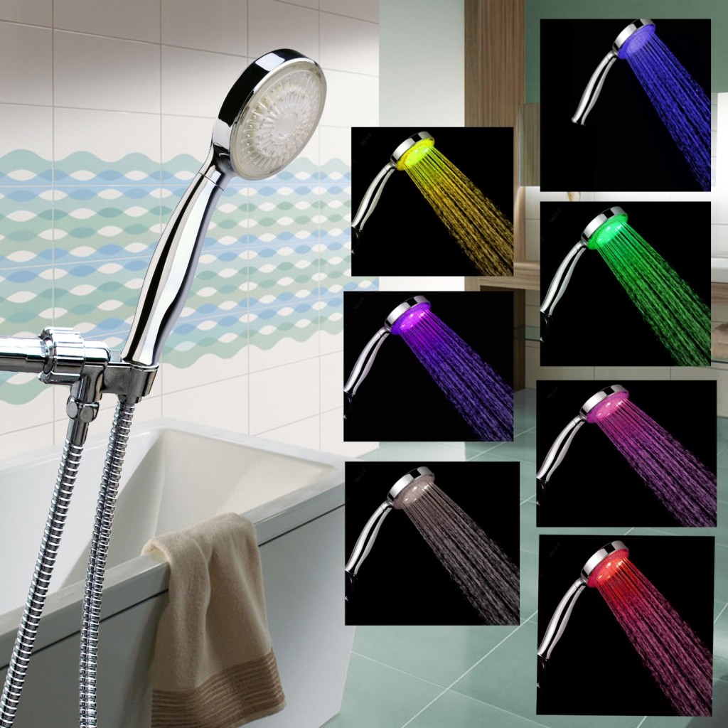 Rainbow Color Changing LED Shower Head 1