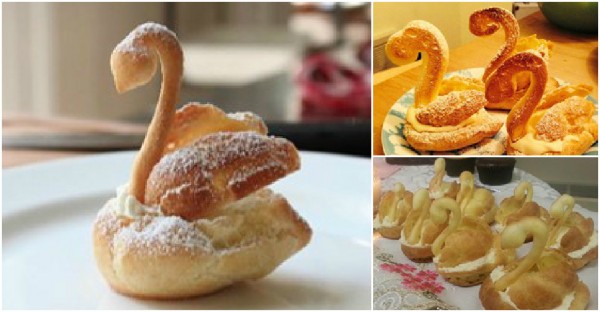 Chocolate Cream Puff Swans