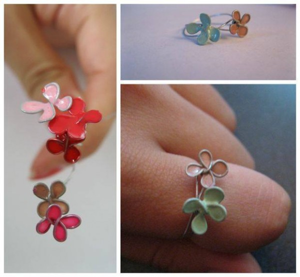 How To Make Beautiful Nail Polish Flower Jewelry 2