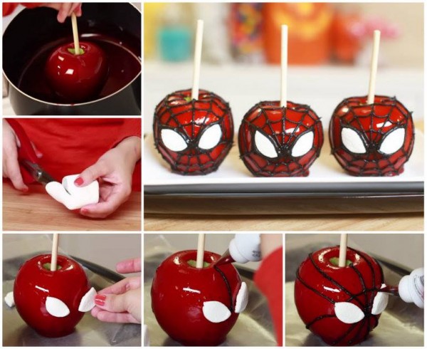 Spiderman Candy Apples 1