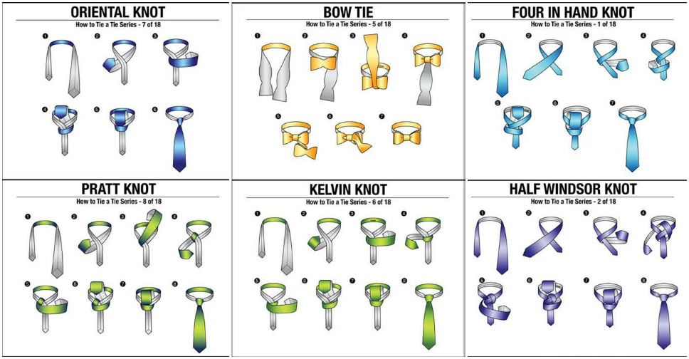 different ways to tie a tie top