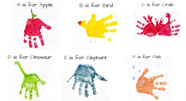 Alphabet Handprint Art