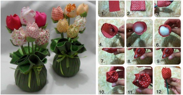 DIY Fabric Tulips