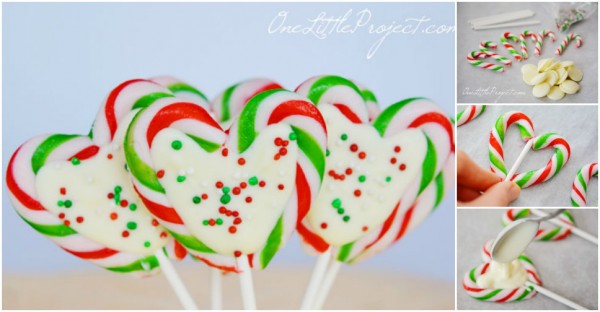 How To Make Candy Cane Heart Pops