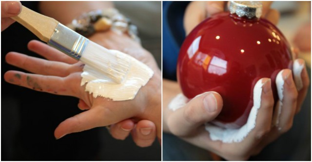 How To Make Hand Print Snowman Ornaments 2