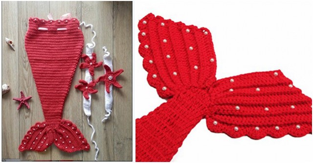 Baby Mermaid Costume Red 1