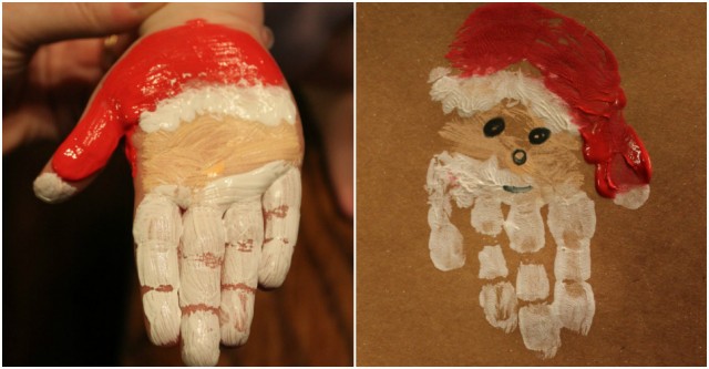 Hand Print Santa