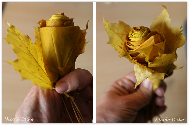 How To Make Maple Leaf Roses 12