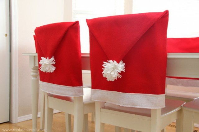 Santa Hat Chair Cover