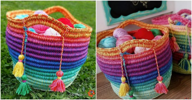 Ropey Rainbow Basket