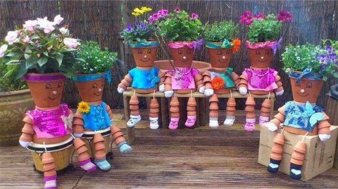 How To Make Flower Pot People 1