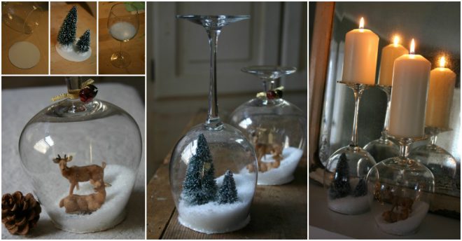 How To Make Wine Glass Snow Globes 1