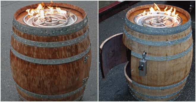 Diy Wine Barrel Fire Pit Table, Wine Barrel Fire Pit Kit